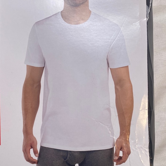 Kirkland Signature XL Men's White Crew Neck Tees - Picture 3 of 6